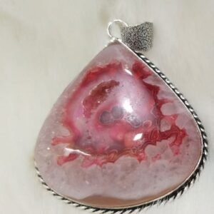 Agate Window Druzy Drop Gemstone Pendant